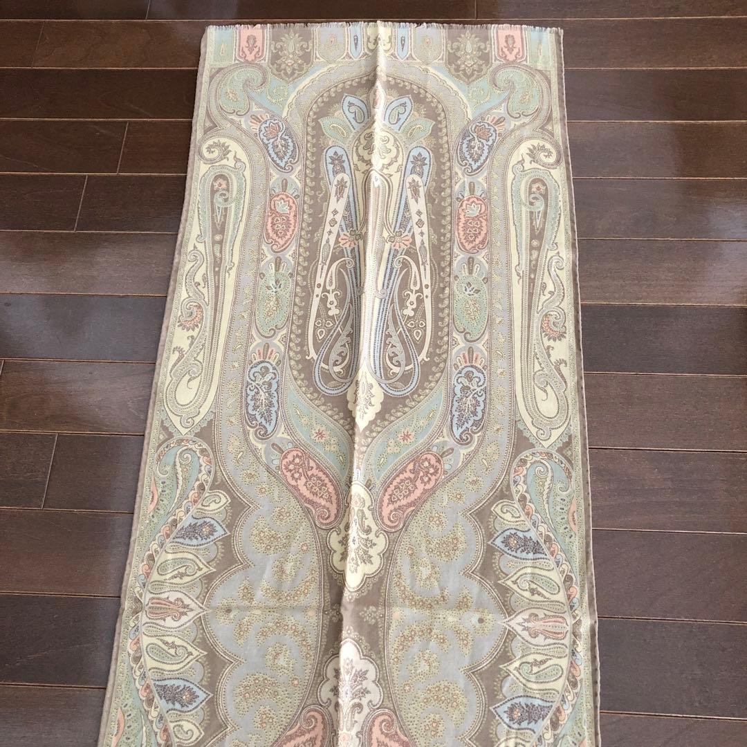 ETRO ストール　ペイズリー　ウール＆シルク　エトロ　毛　絹　SILK
