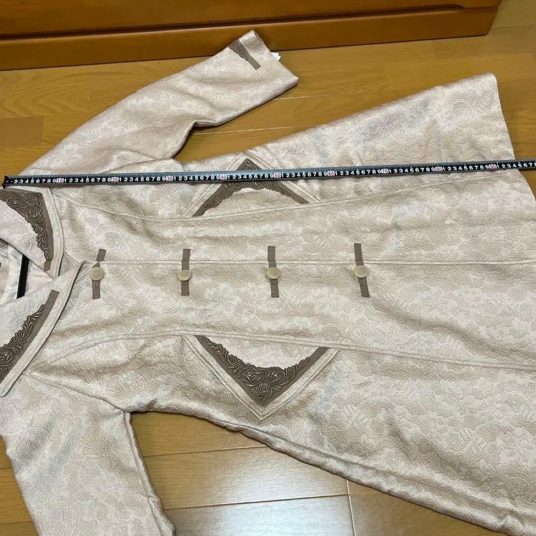 ジンカトー　ロングコート　ベージュ、　L￼￼