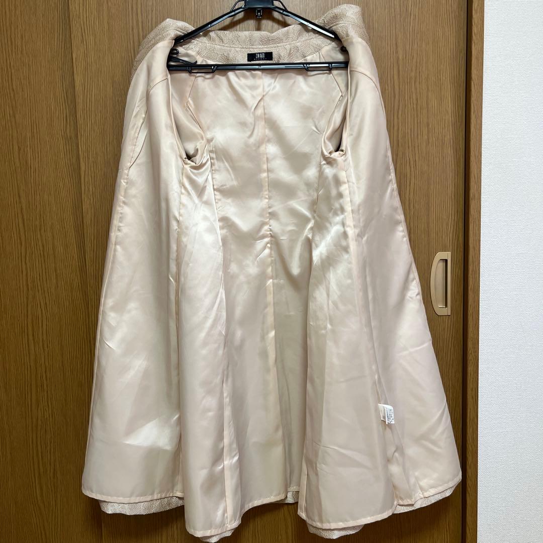 ジンカトー　ロングコート　ベージュ、　L￼￼