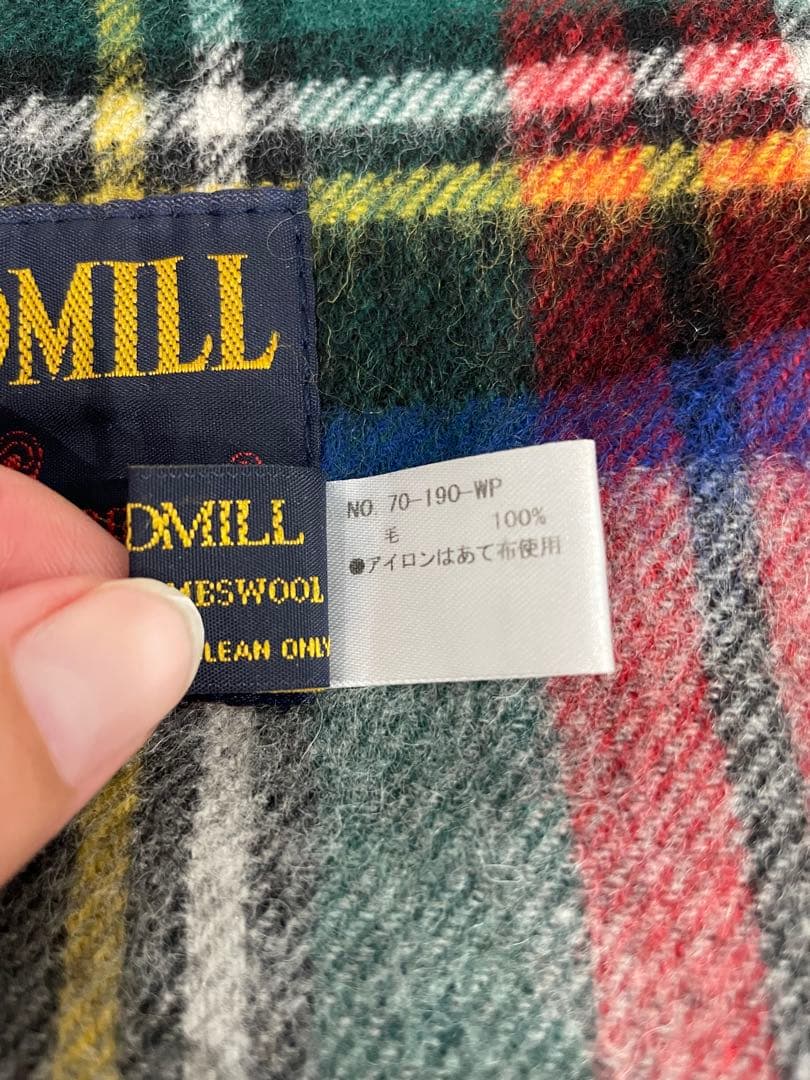 美品　TWEEDMILL 大判サイズ　ウール100% チェック柄ストール