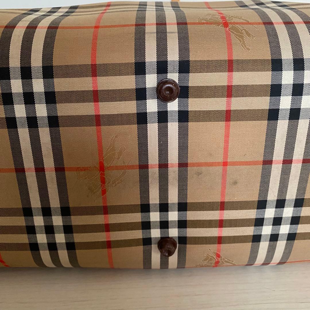 状態◯ Burberry ボストンバッグ　ノバチェック　キャンパス地　大容量