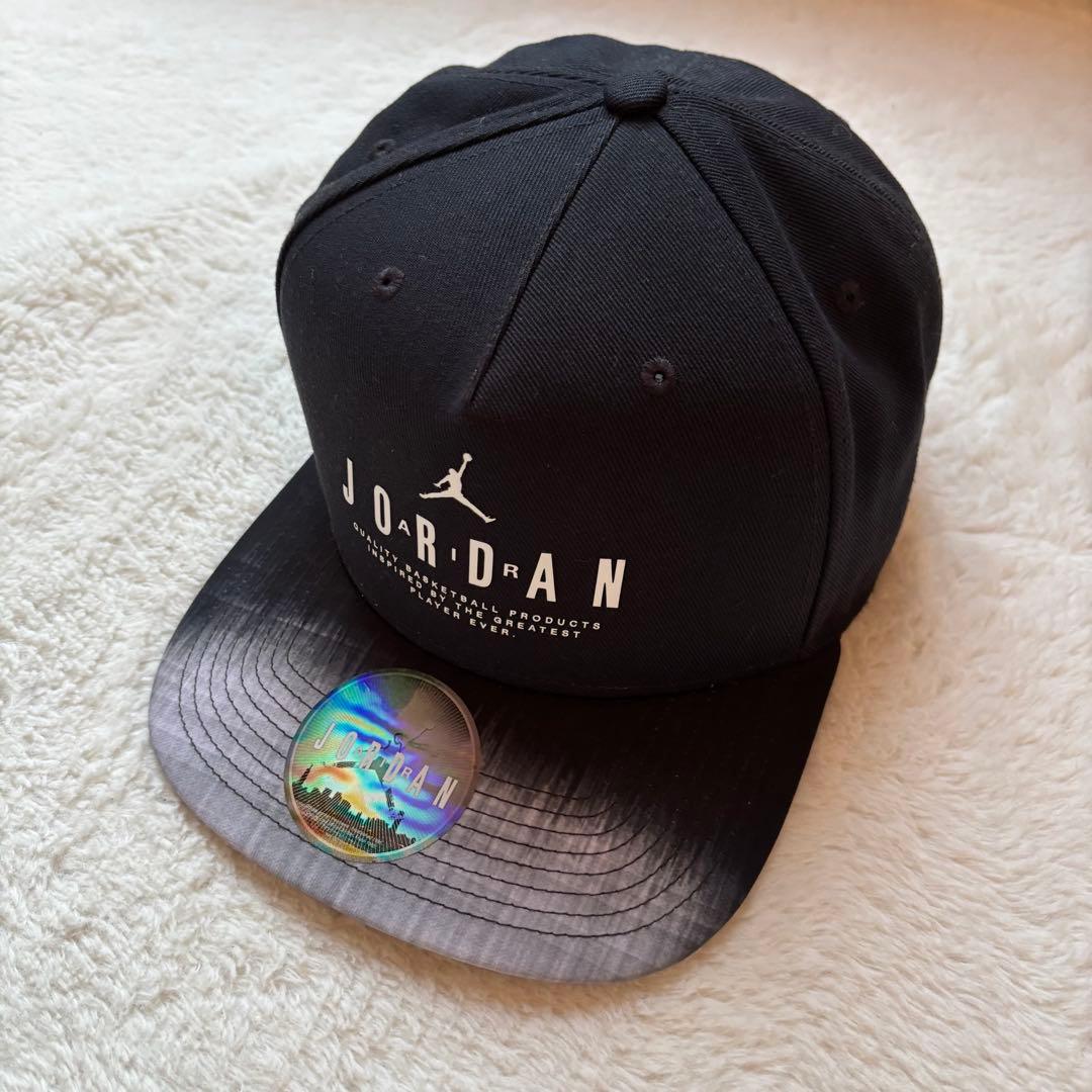 美品　希少　JORDAN フラットビルキャップ ブラック/グレー