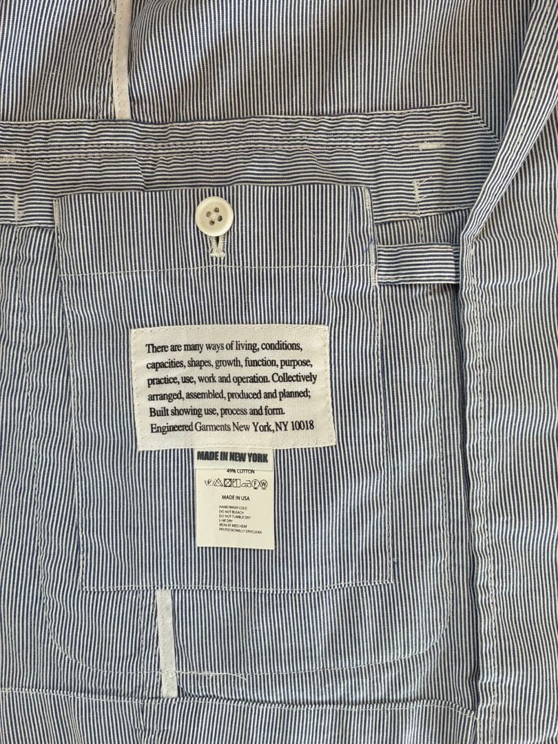 【ENGINEERED GARMENTS】シアサッカー ジャケット
