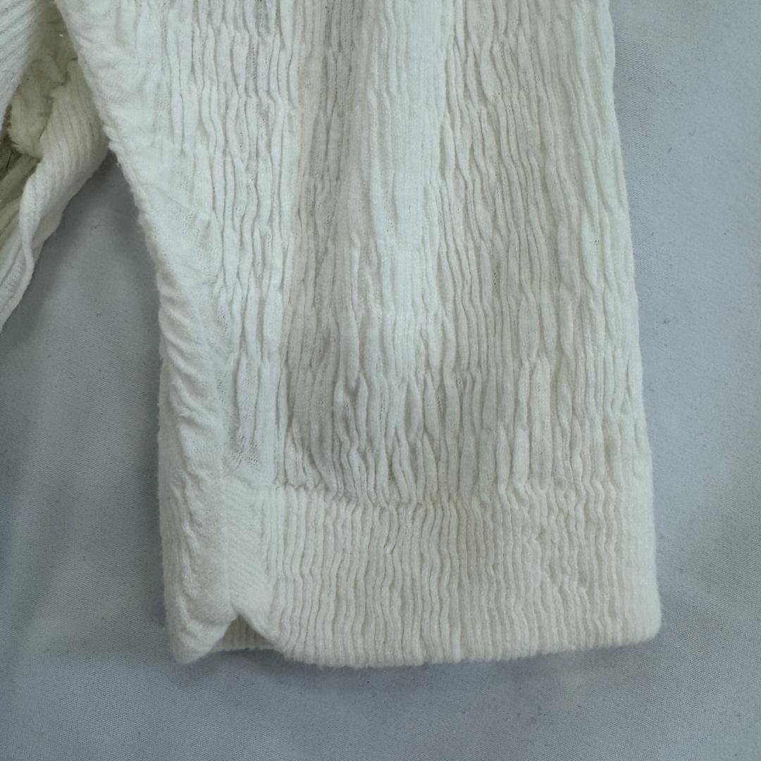 ISSEY MIYAKE イッセイミヤケ プリーツ切替 ボレロ カーディガン 白