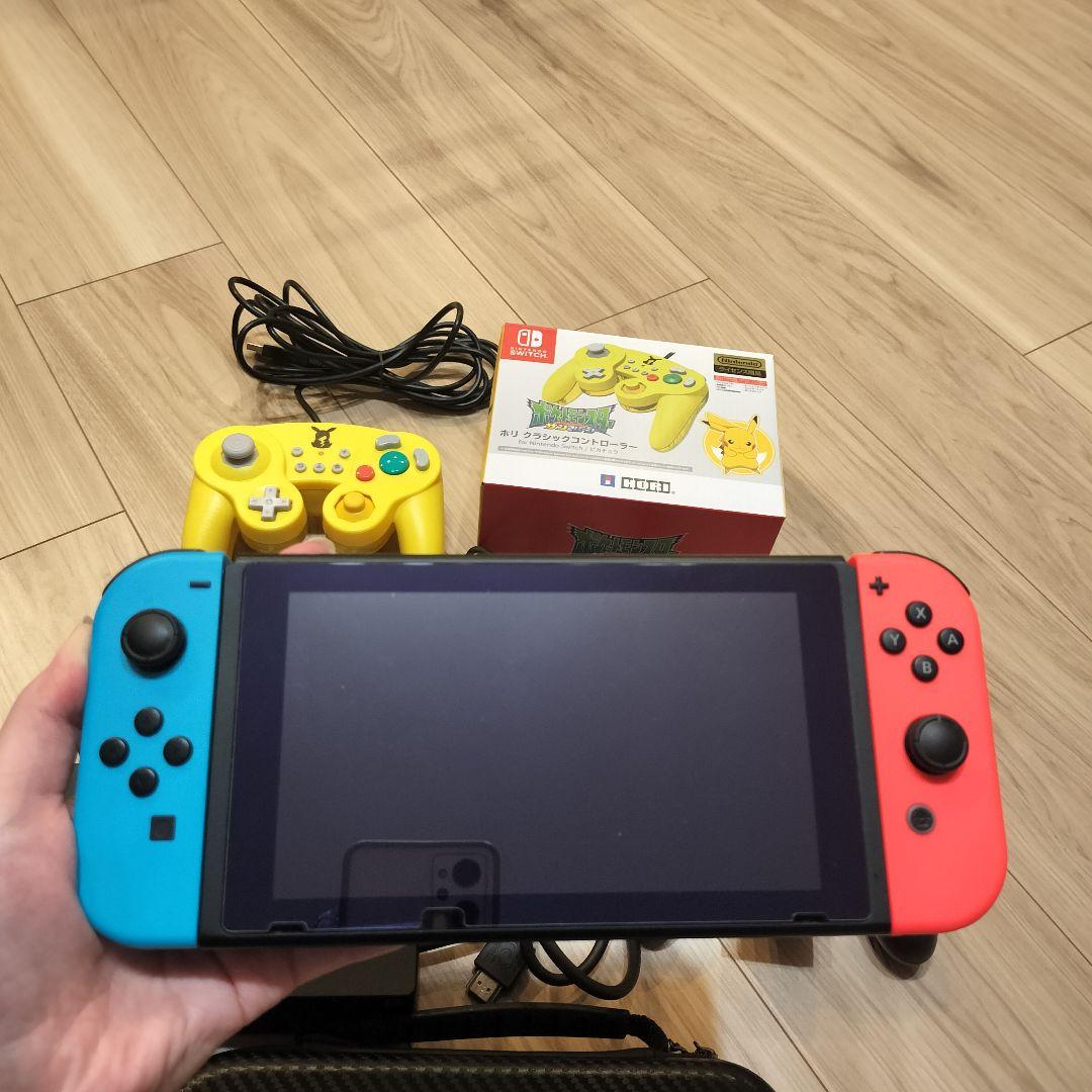 Nintendo Switch 本体 赤/青 + コントローラー + 本体ケース