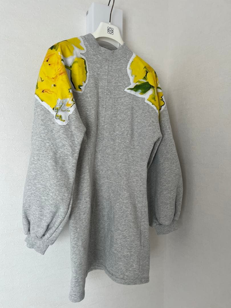 MSGM 花柄スウェットワンピース　裏起毛