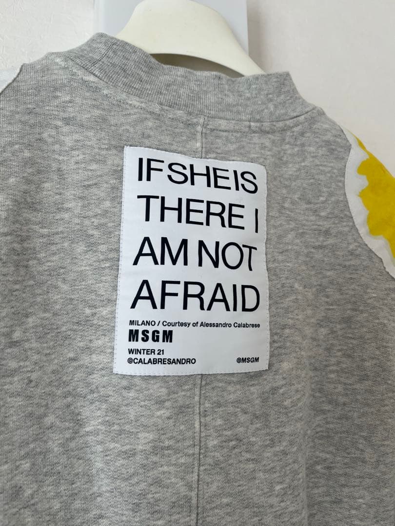 MSGM 花柄スウェットワンピース　裏起毛