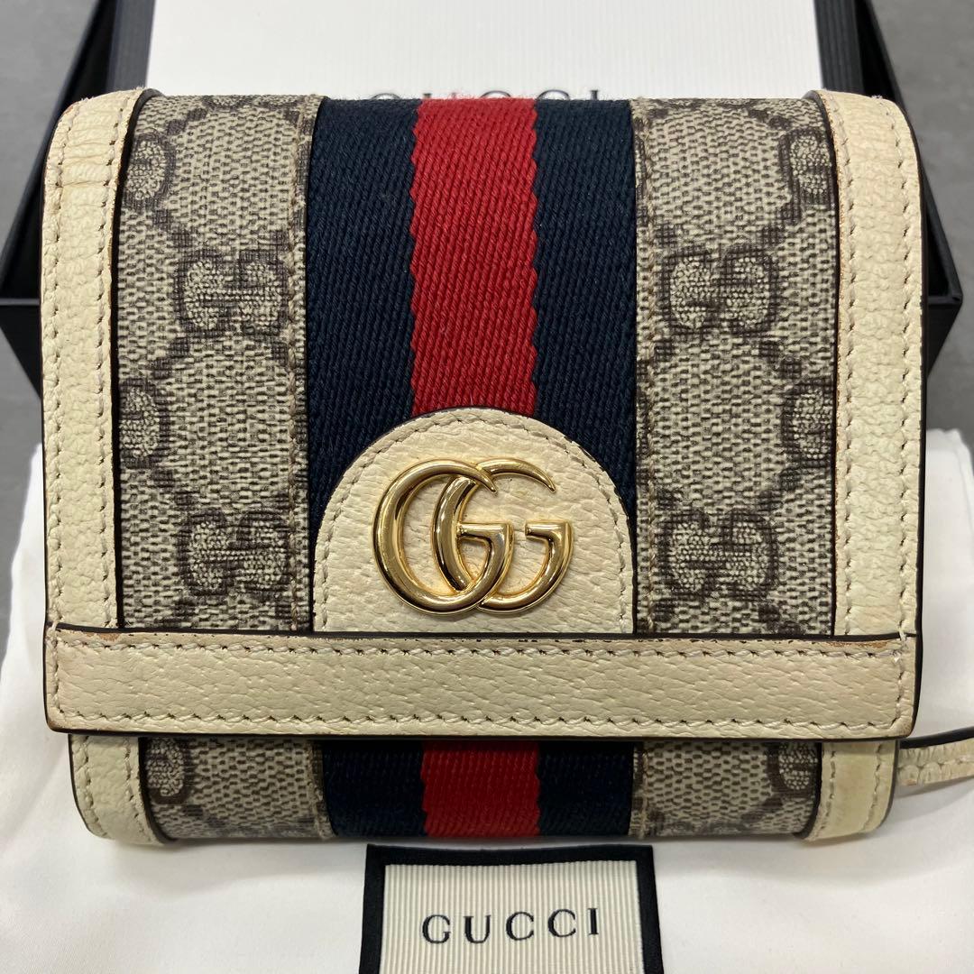 う*ら様 グッチ GUCCI オフディア コンパクト財布 箱・保存袋付き