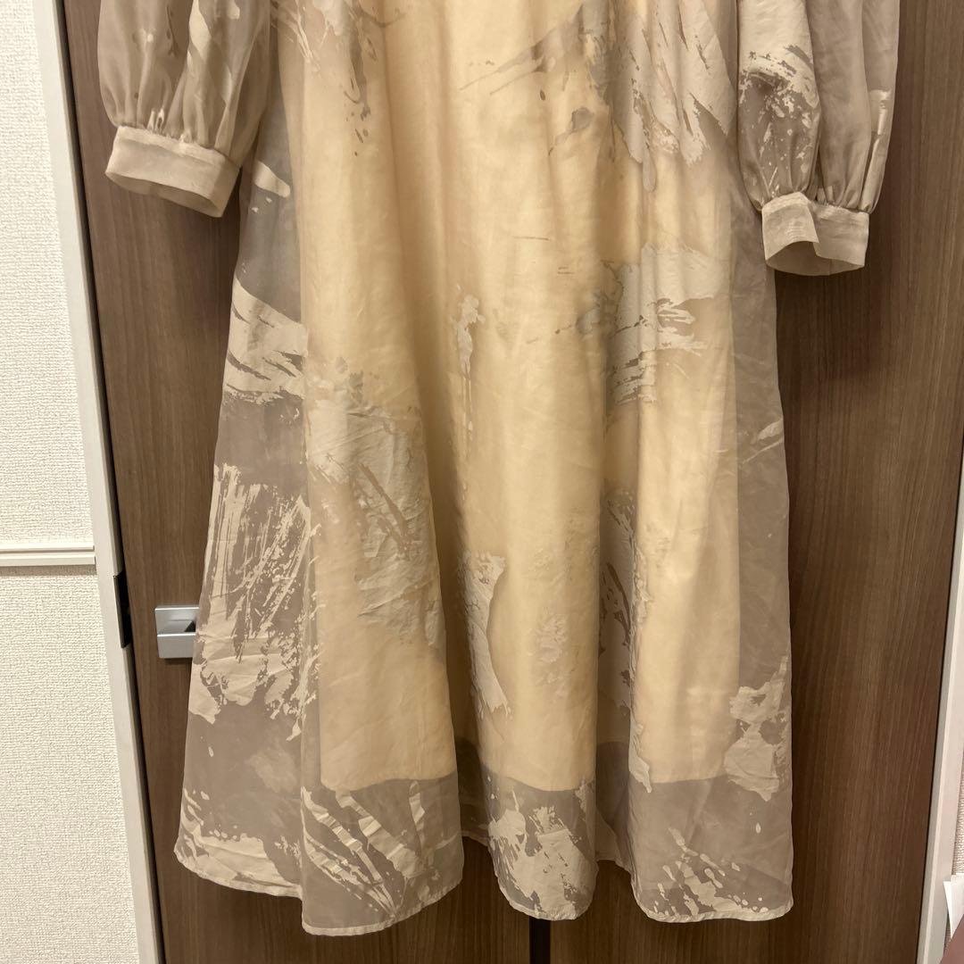 AMERIシースルー長袖ワンピース