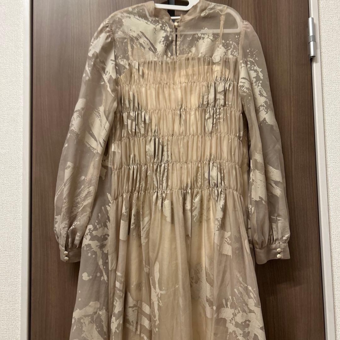 AMERIシースルー長袖ワンピース