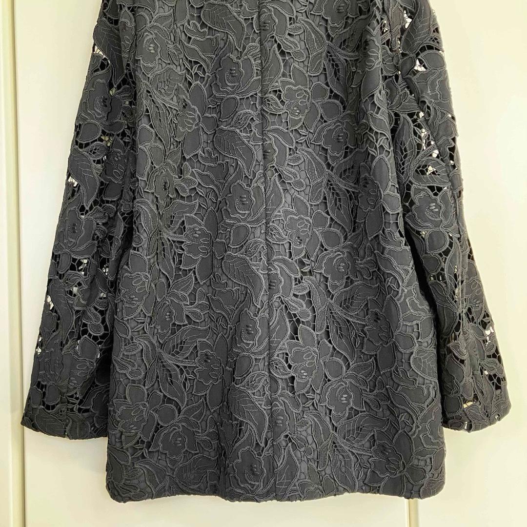 25SS ドローイングナンバーズ 刺繍レースジャケット ブラック サイズ38