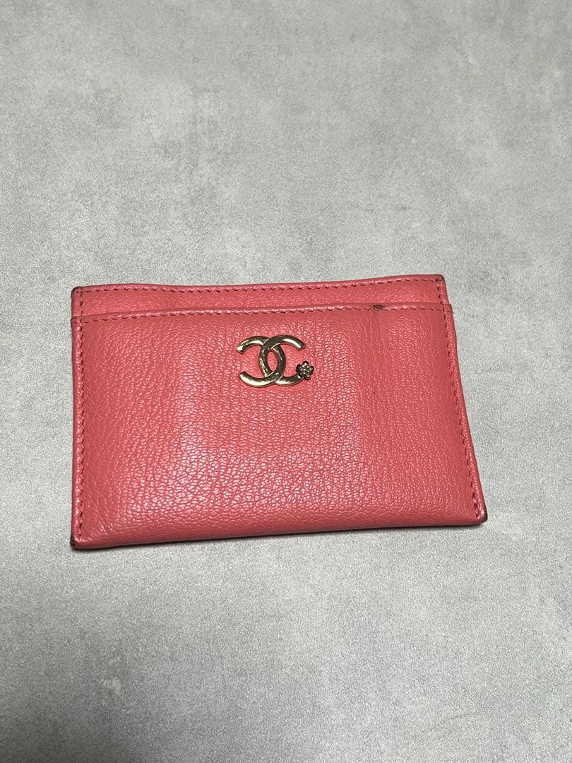 CHANEL ピンク レザー 名刺入れ　値下げ