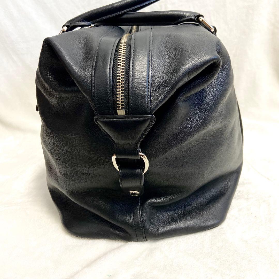 美品✨ コーチ ボストンバッグ 黒 オールレザー 大容量 シボ革 F54765