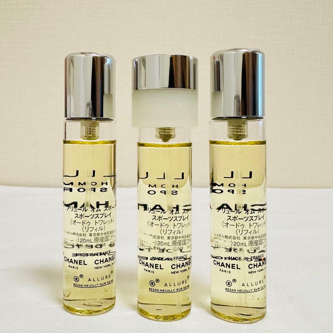 新品　シャネル　アリュールオム スポーツ　ツイスト　20ml リフィル３本セット