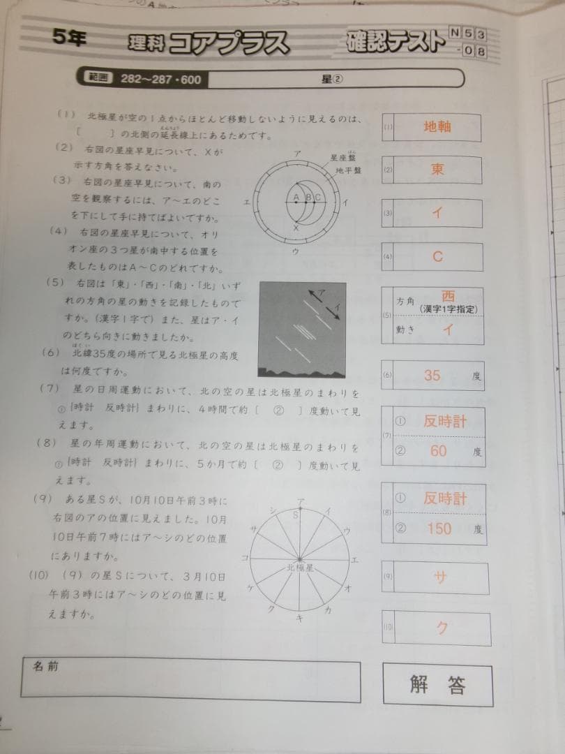 サピックス＊夏期講習 サマーサピックス＊５年＊理科／全８回 完全版＊２０２４年