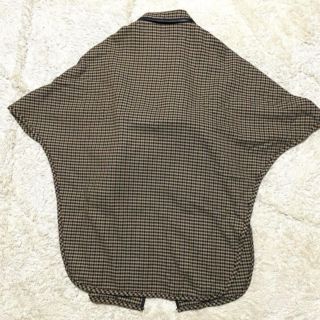 IENA LA BOUCLE 定価 5.8万 チェック コート ポンチョ マント