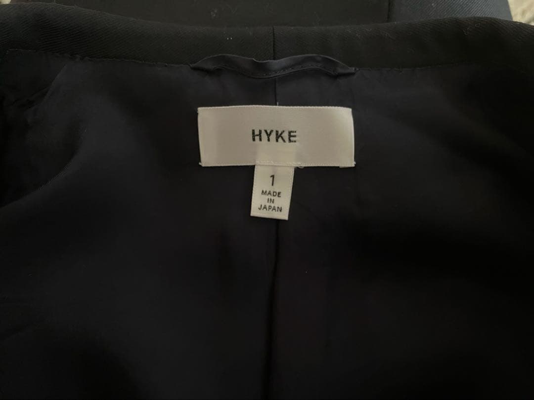 美品！ハイク カシミヤ混　テーラードジャケット ブラック HYKE シングル