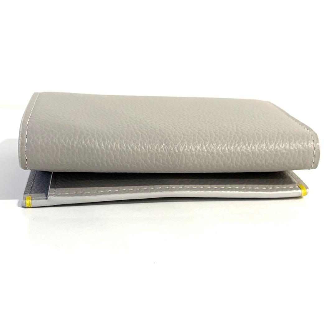 【極美品 】Paul Smith PS 三つ折り財布 グレー レザー　箱付き