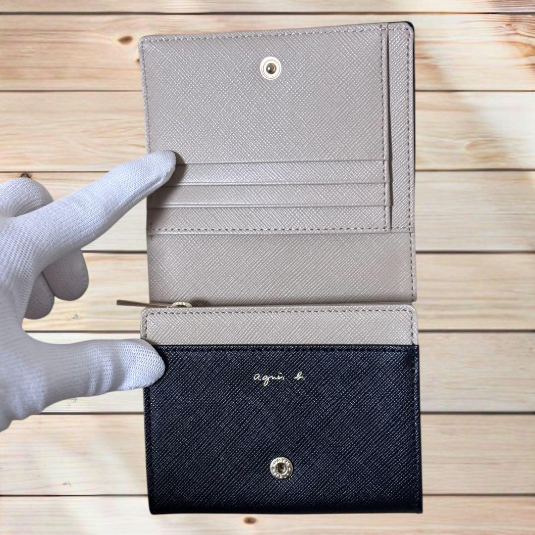 【新品未使用】AGNES Bアニエスベー 財布　二つ折り財布　ブラック