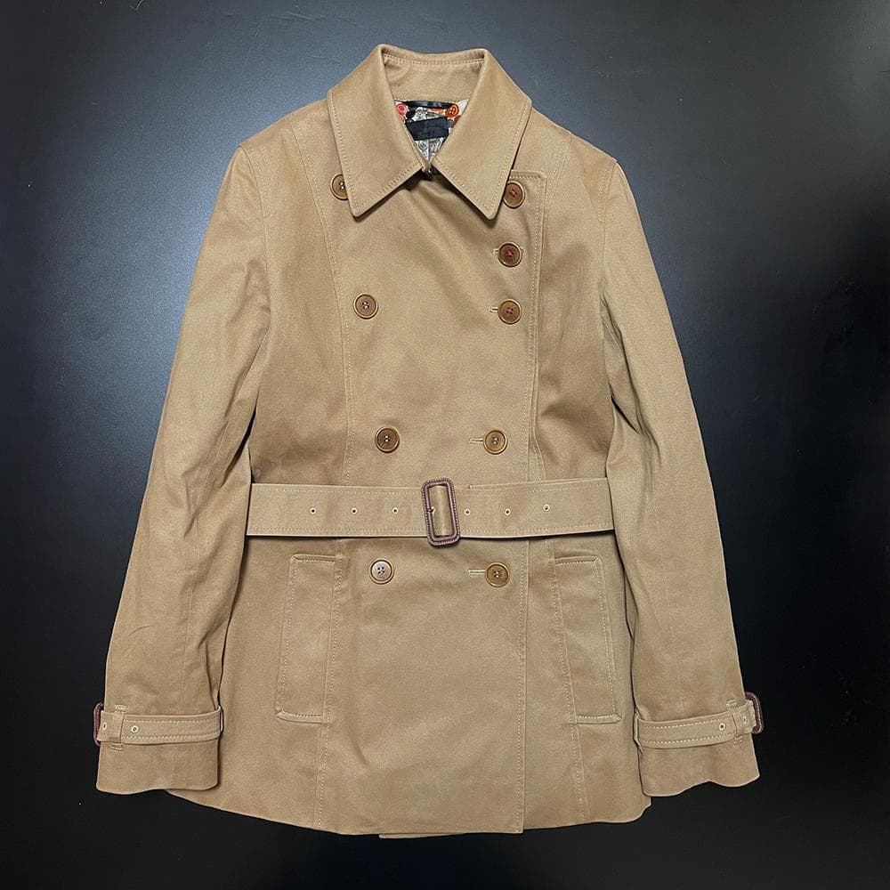 Paul Smith ポールスミス 裏地ボタン柄 ミドル丈 トレンチコート 40
