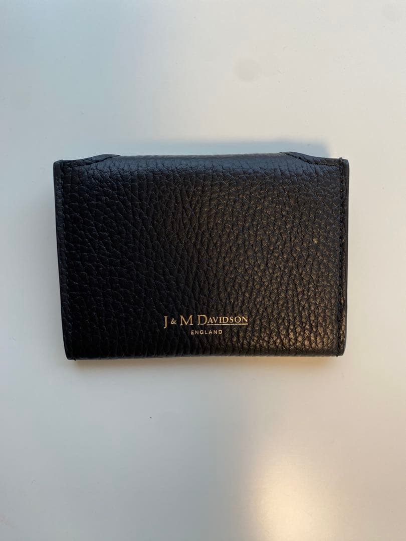J&M DAVIDSON ブラックレザー 名刺入れ メンズ レディース兼用