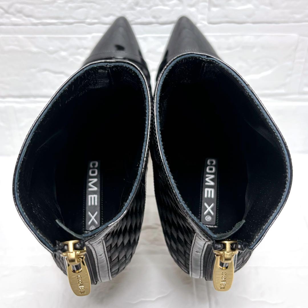 【新品・未使用】COMEX コメックス/12cmハイヒールショートブーツメッシュ