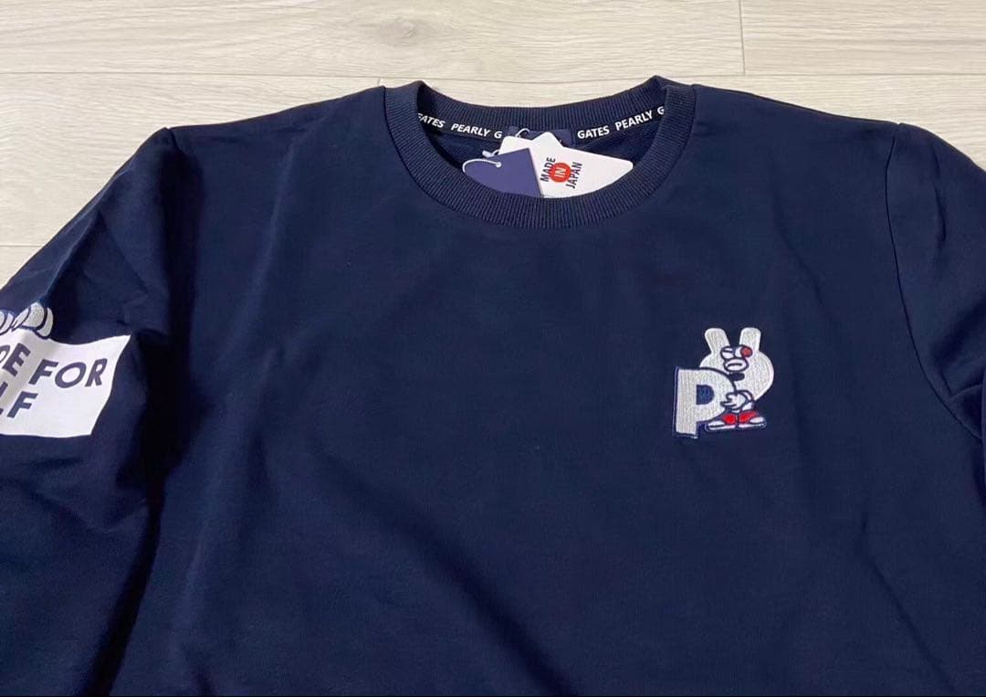 新品 正規品 パーリーゲイツ どうしちゃったPGスウェット 紺 サイズ5