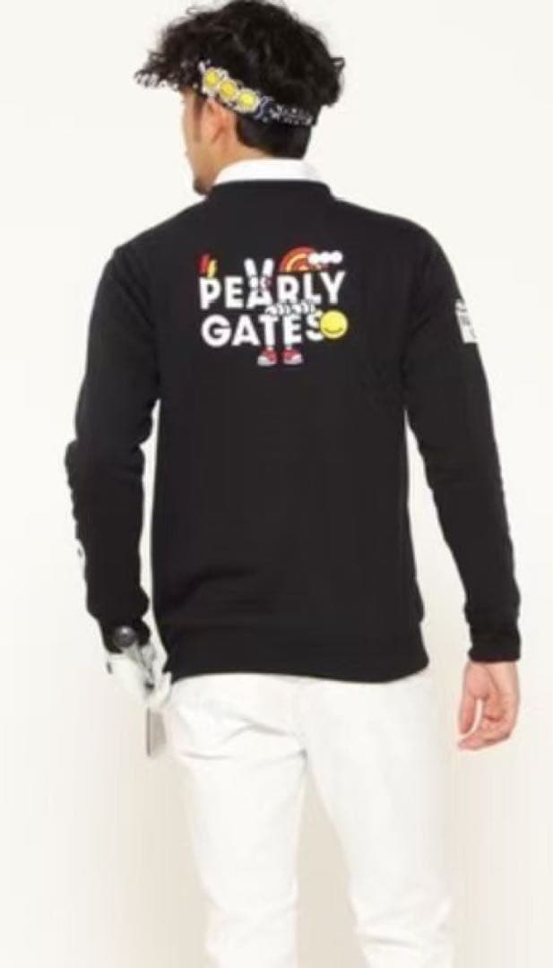 新品 正規品 パーリーゲイツ どうしちゃったPGスウェット 紺 サイズ5