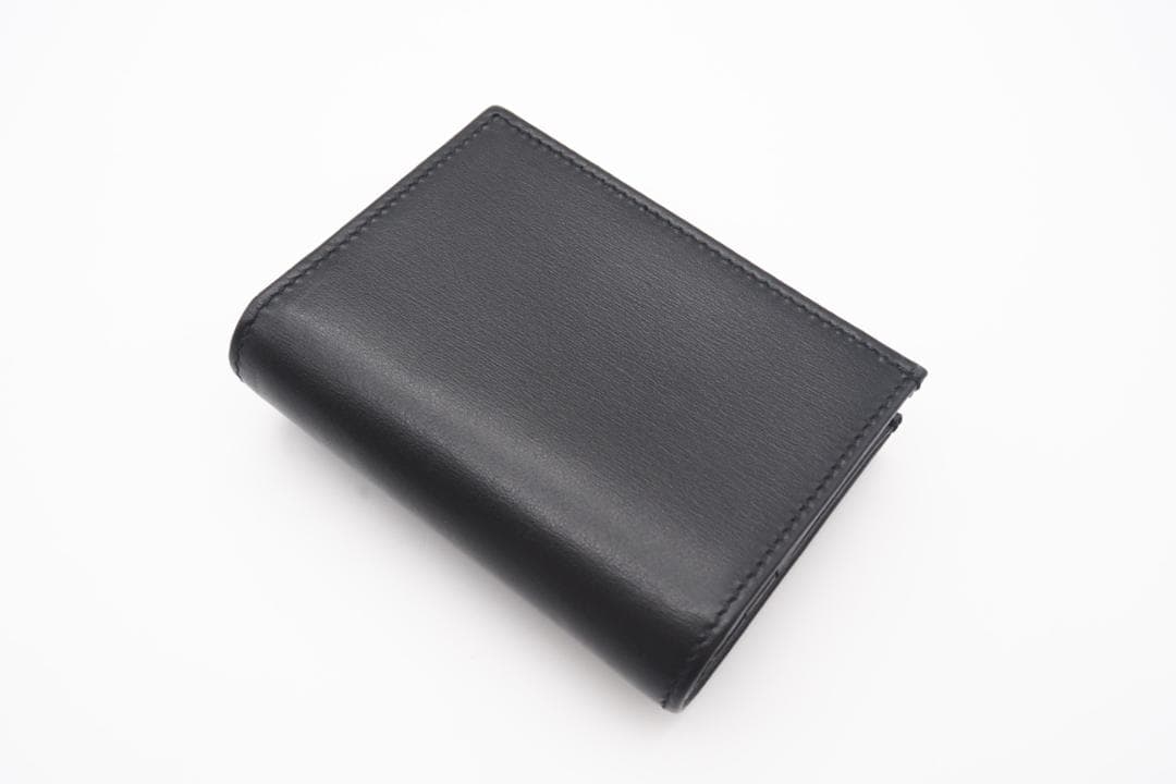 GUCCI 二つ折り財布 ホースビット レザー コンパクトウォレット ブラック