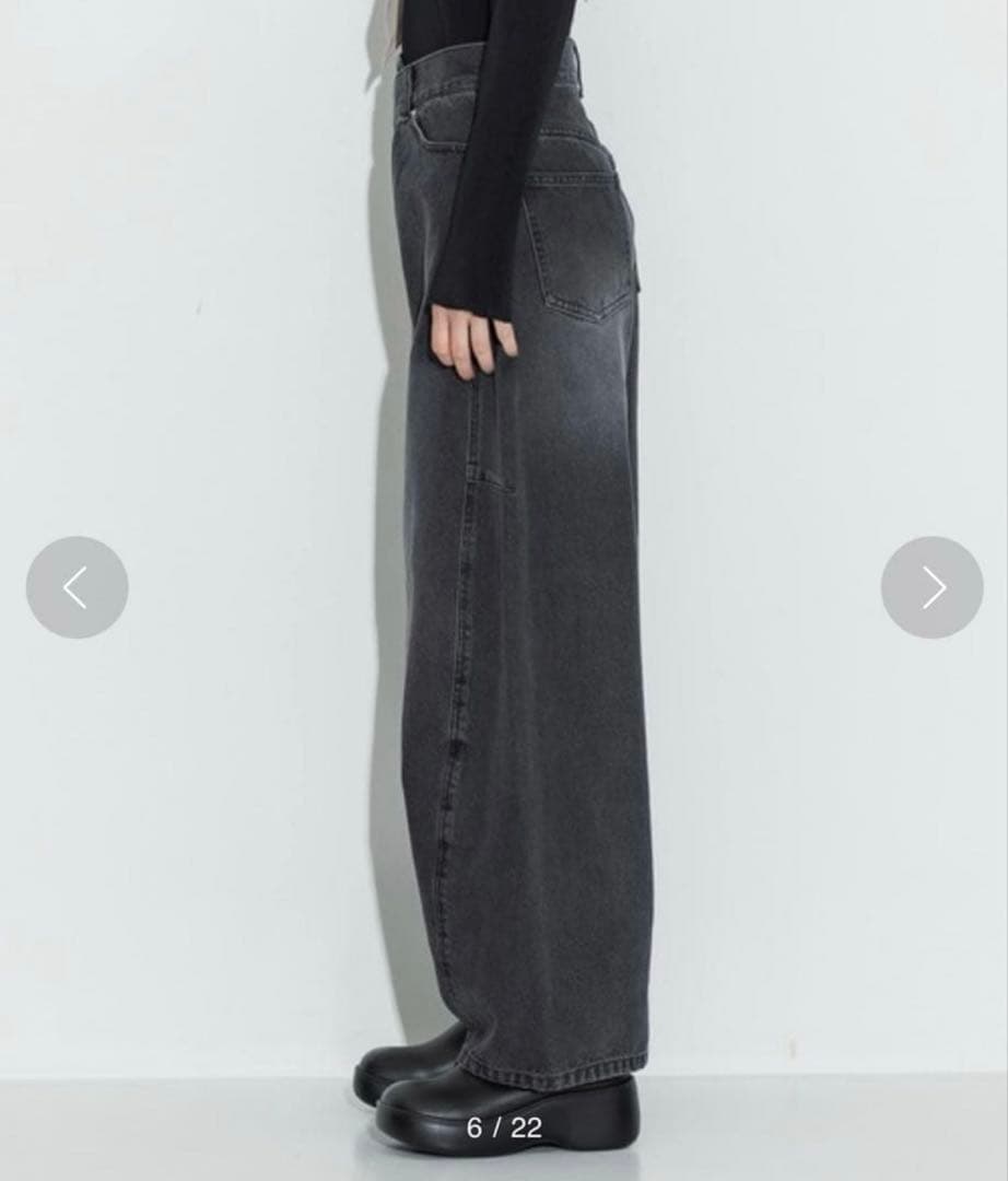 パンツ AMERI OVER WAIST SWITCHING DENIM
