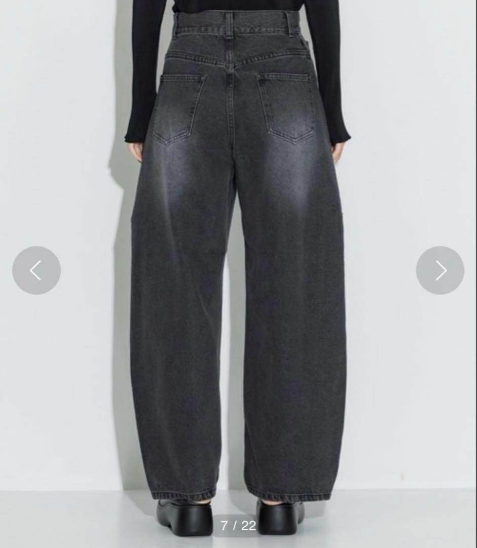 パンツ AMERI OVER WAIST SWITCHING DENIM