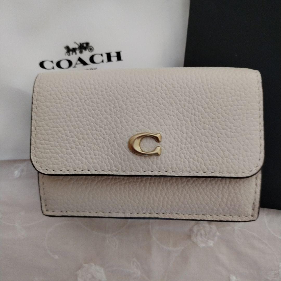 coachトライフォールドウォレット・ブラス/チョーク（COLOR）