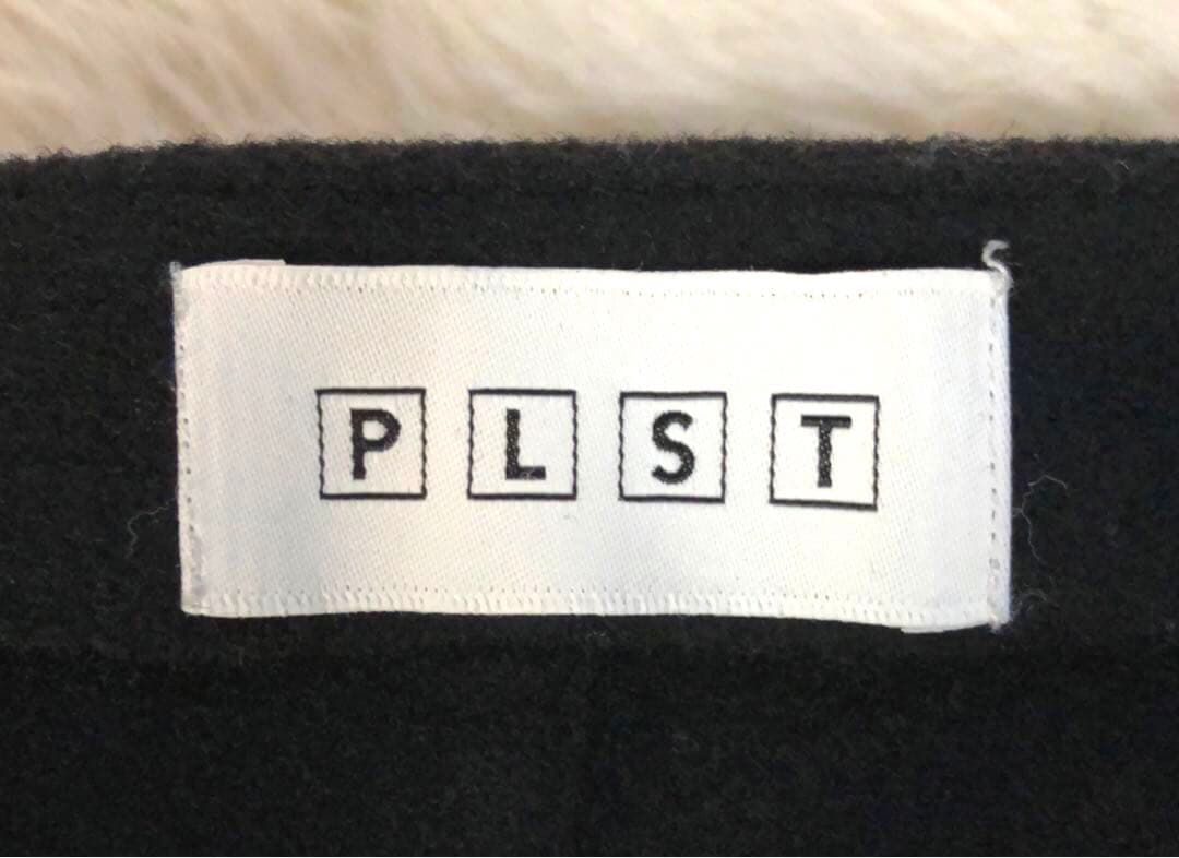 happiness様✨PLSTプラステ リバーコートベルテッド2WAY ロング黒