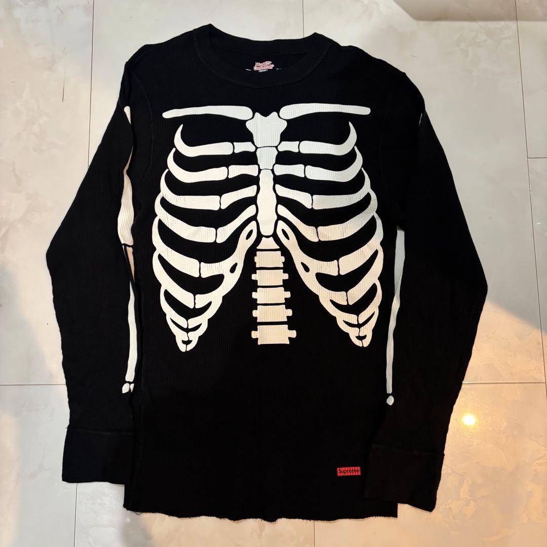 Supreme x Hanes Bones Thermal Crew 黒 S