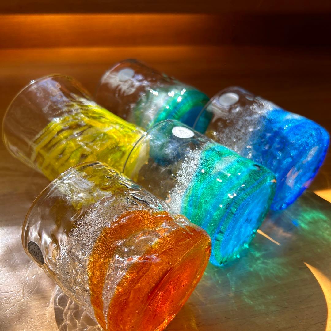 琉球ガラス　琉球グラス　気泡入り