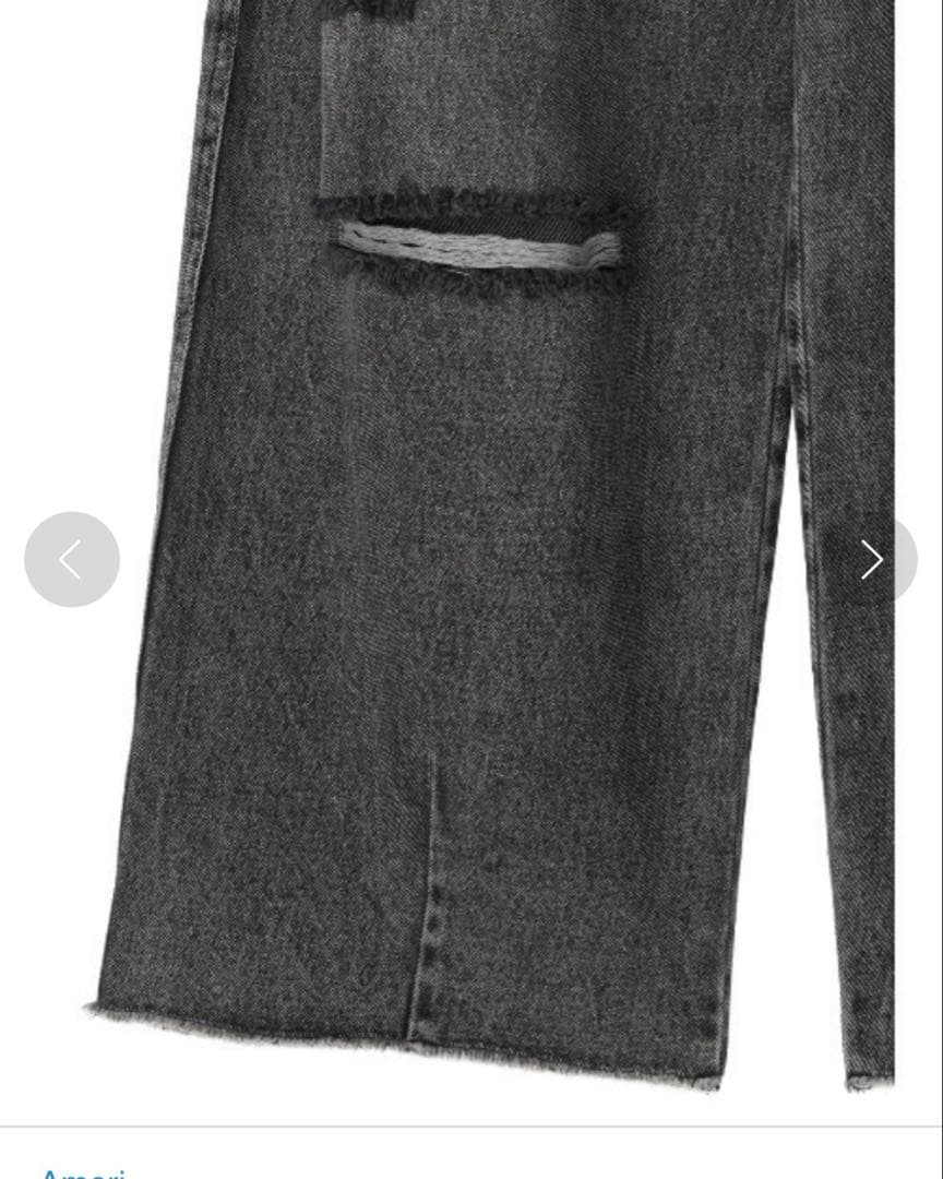 パンツ AMERI HEART PATCH DAMAGE DENIM PANTS