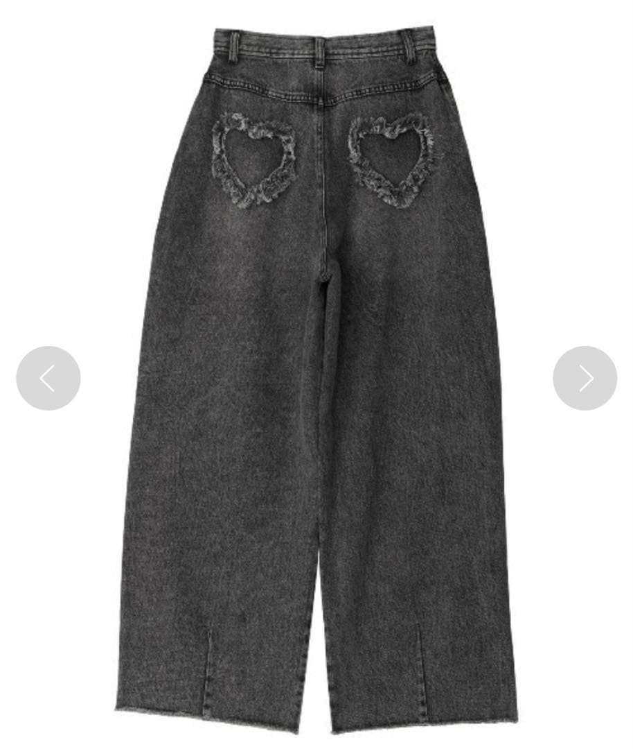 パンツ AMERI HEART PATCH DAMAGE DENIM PANTS