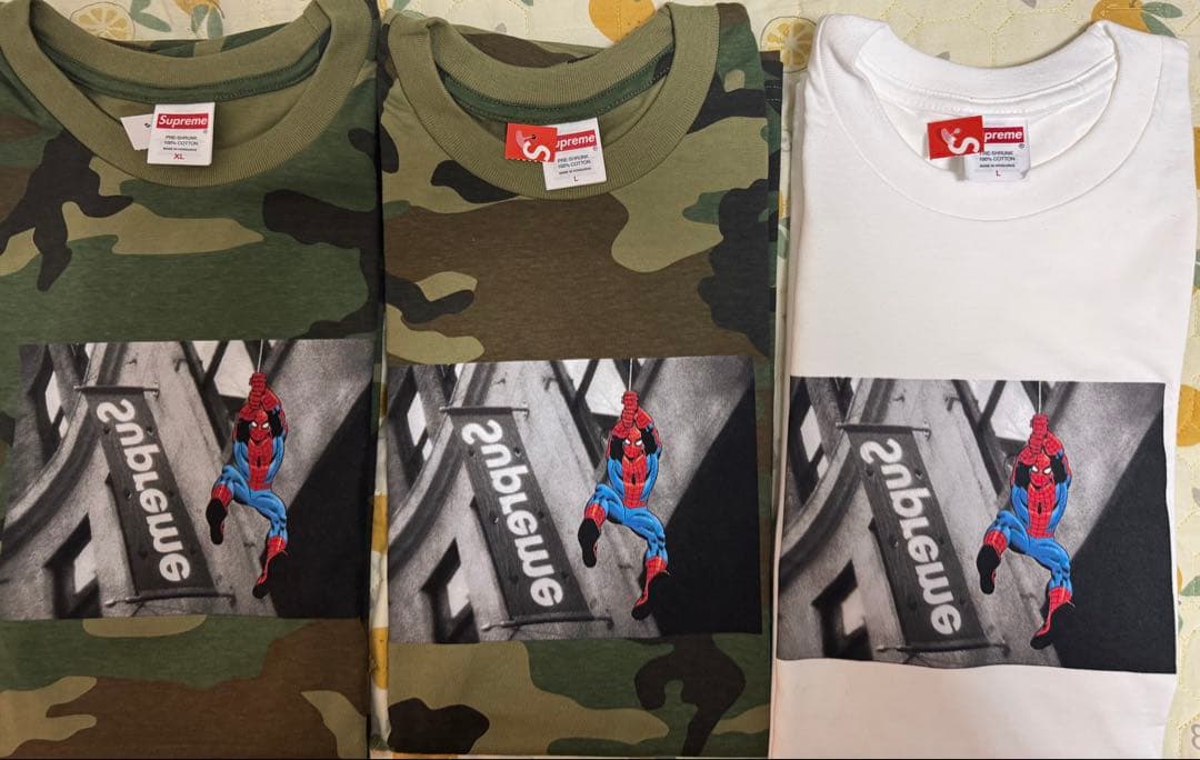 トップス Supreme x Spider-Man Tee \"Woodland Camo\"