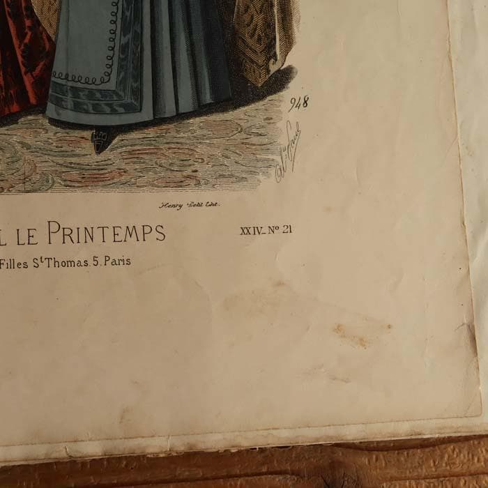 19】19世紀 フランス アンティーク 洋書 PRINTEMPS ファッション誌