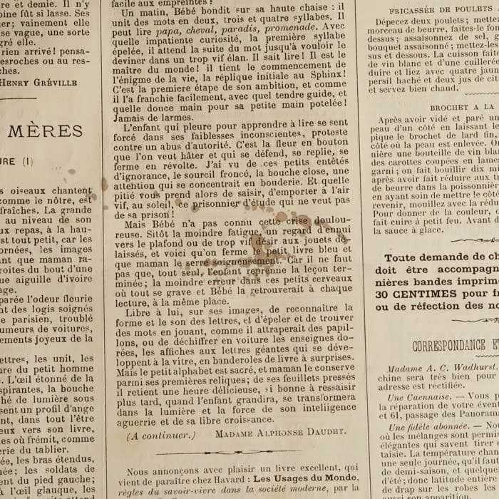 19】19世紀 フランス アンティーク 洋書 PRINTEMPS ファッション誌