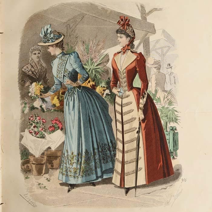19】19世紀 フランス アンティーク 洋書 PRINTEMPS ファッション誌