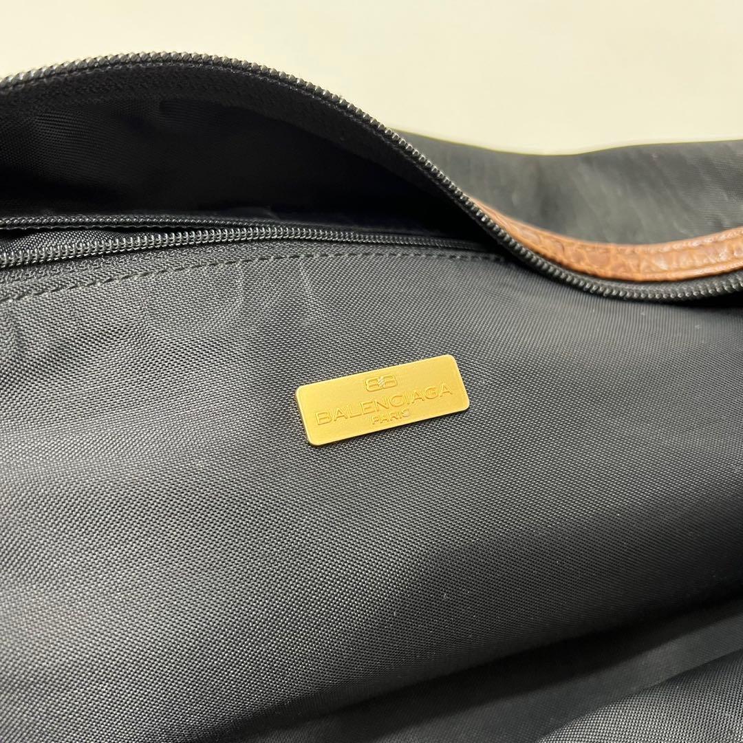 バッグ BALENCIAGA BB CROCO MINI BOATON BAG
