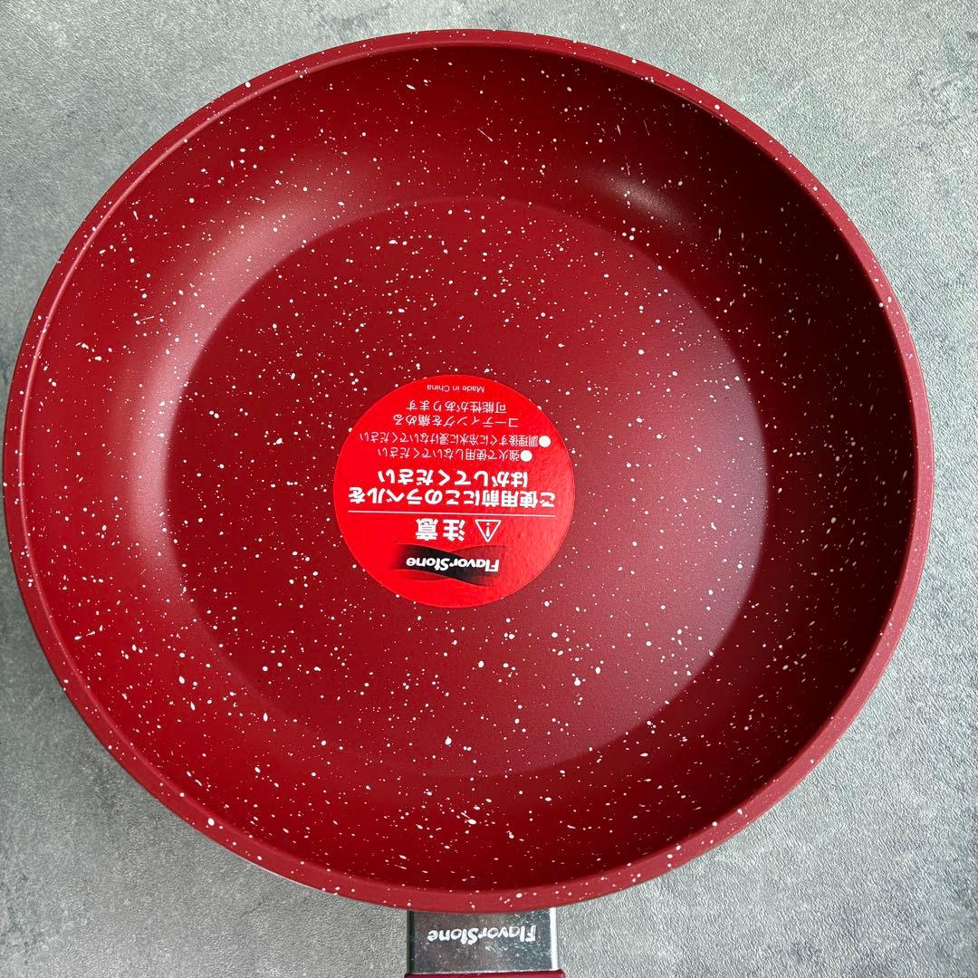 【未使用】フレーバーストーン 24cm （ディープ・ソテー）ガラス蓋　３点