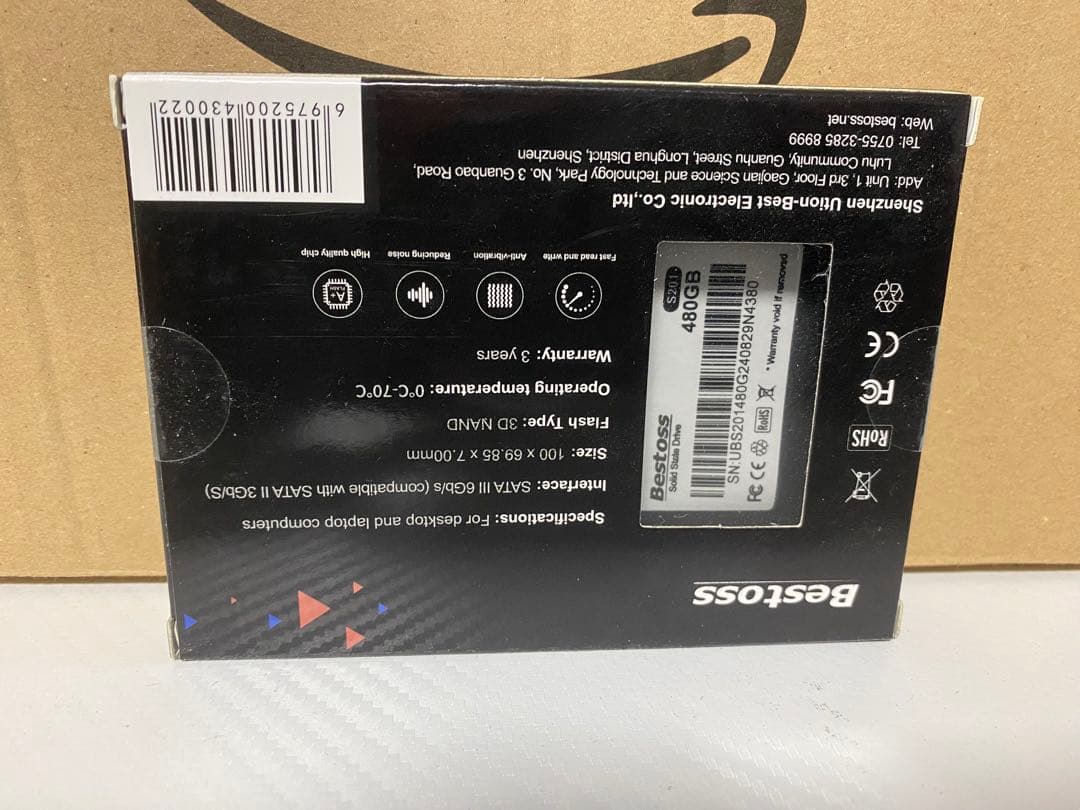 新品未使用　Besstoss 480Gb 2.5インチ SATA3 x 4個