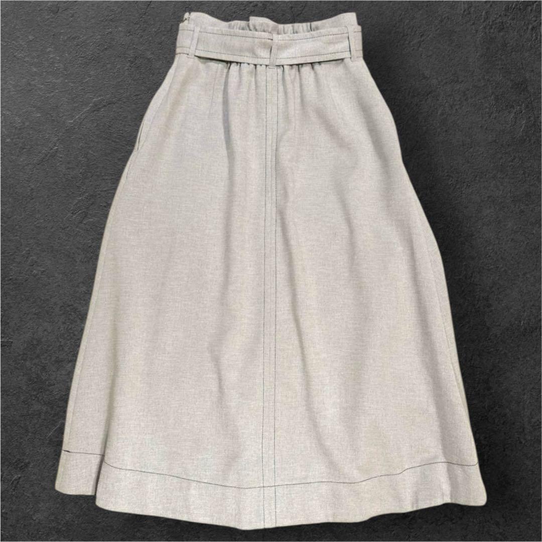 24SS 極美品 アルアバイル フレアスカート ベージュ ミモレ丈 ロング