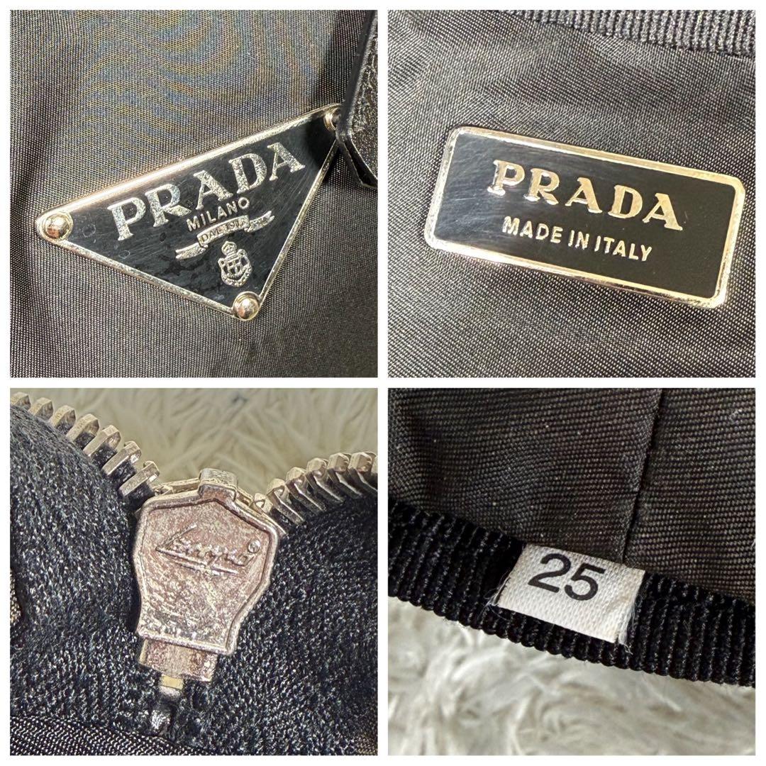 PRADAプラダ 三角ロゴ ミニボストン ハンドバッグ トラベルバッグ 黒