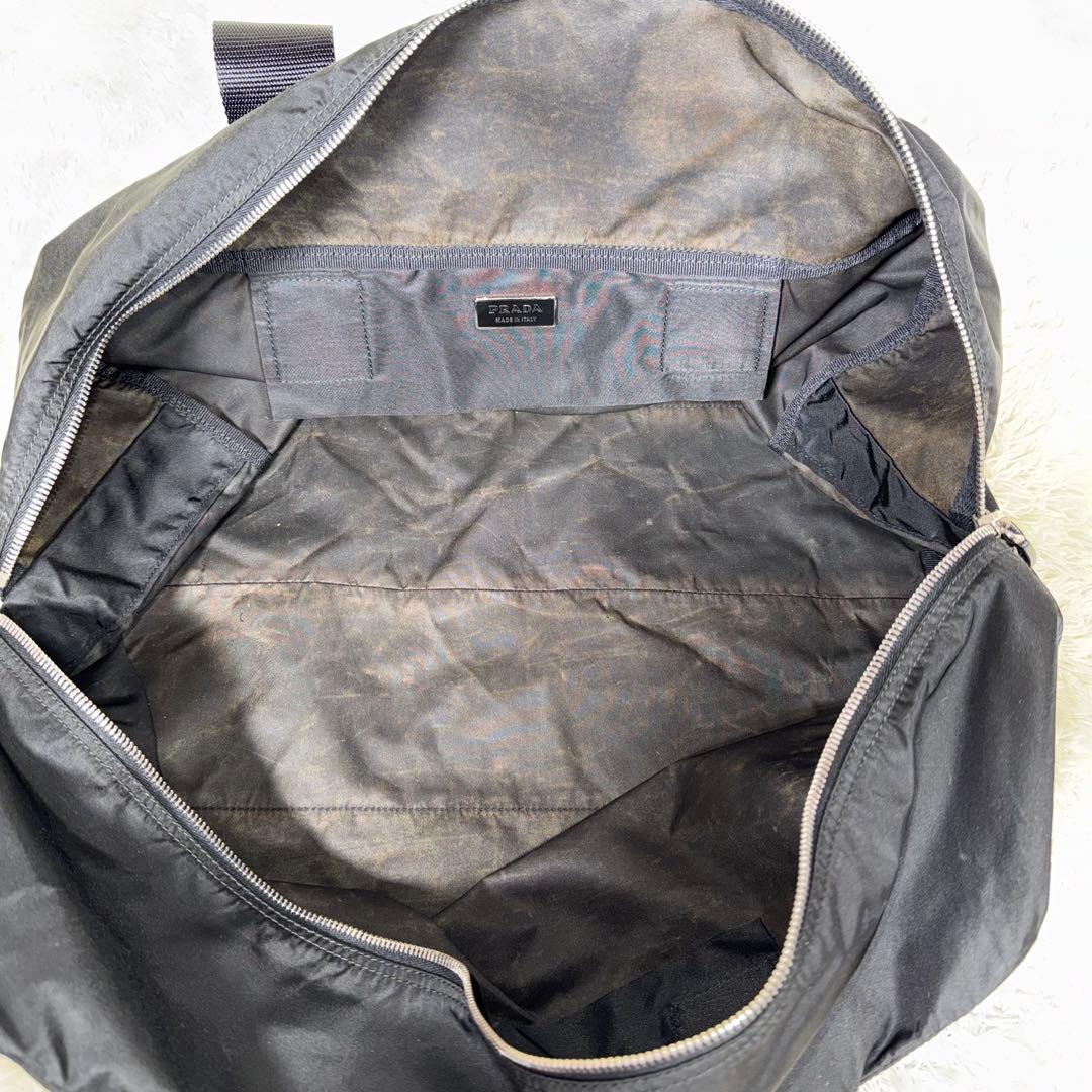 PRADAプラダ 三角ロゴ ミニボストン ハンドバッグ トラベルバッグ 黒