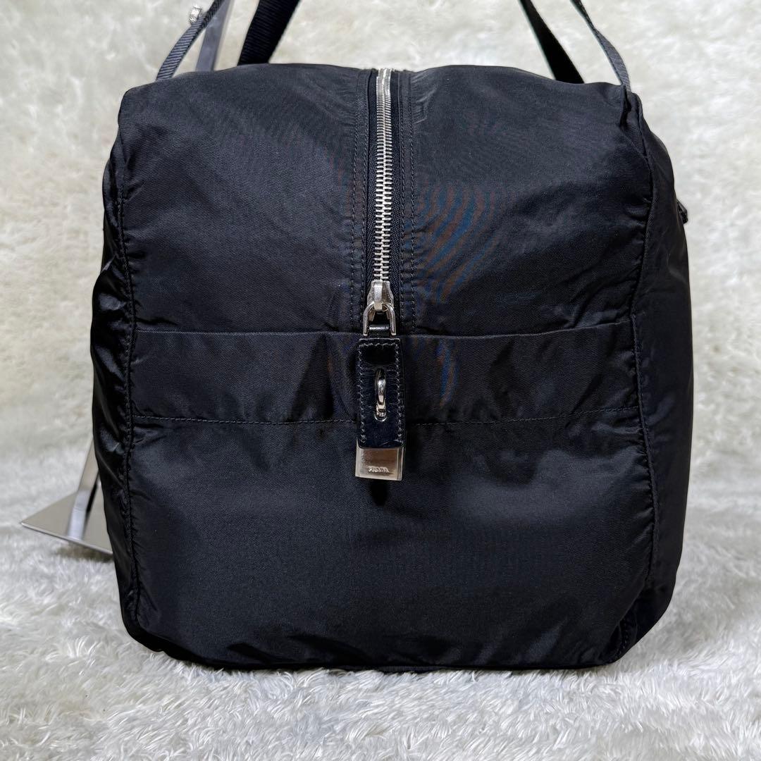 PRADAプラダ 三角ロゴ ミニボストン ハンドバッグ トラベルバッグ 黒