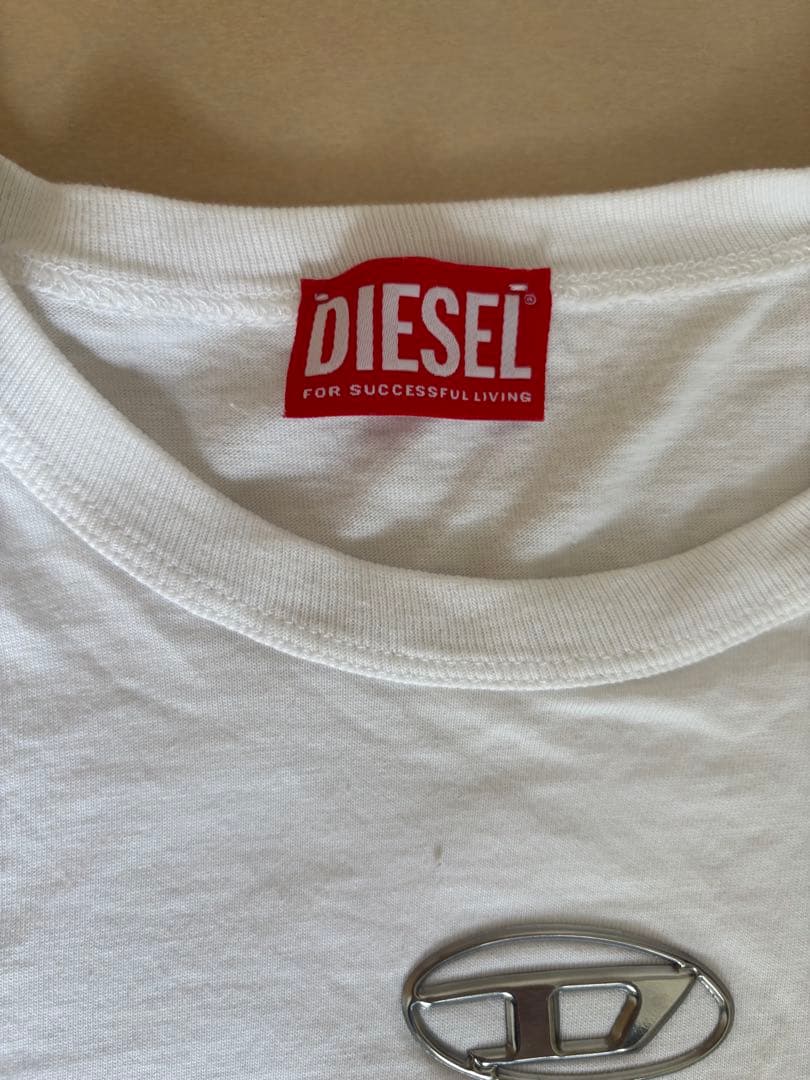 DIESEL ホワイト Tシャツ ロゴT S