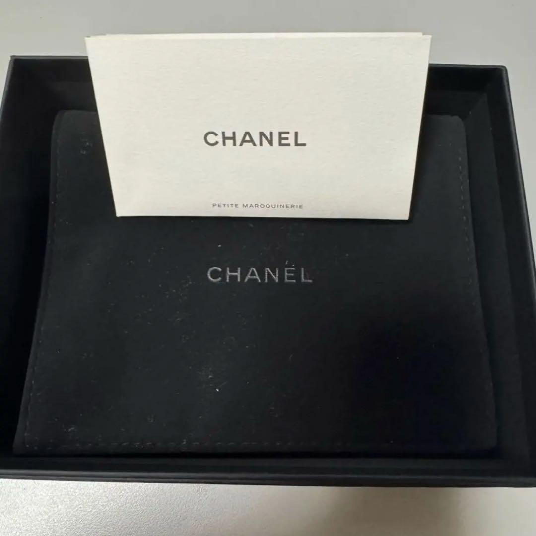 CHANEL シャネル マトラッセ キャビアスキン 三つ折り財布 黒